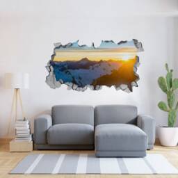 Sunny Mountain - 3D Wall 3D Wallpaper Wall Art Stickers Sticker Decal Sku Sumo3Dw - thumbnail 1