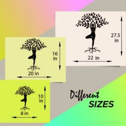 In-Style Decals Wall Vinyl Decal Home Decor Art Sticker Yoga Tree Pose Girl Woman Exercise Meditation Room Removable Mural Design 909 - thumbnail 2