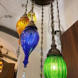 7 Glass Chandelier, Chandelier Light, Moroccan Light, Moroccan Lighting, Turkish Light, Moroccan Lamp, Moroccan Pendant, Moroccan Lantern - thumbnail 3