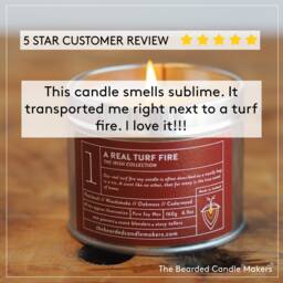 Irish Turf Fire Soy Candle Hand Poured Wood Smoke Scent - thumbnail 2
