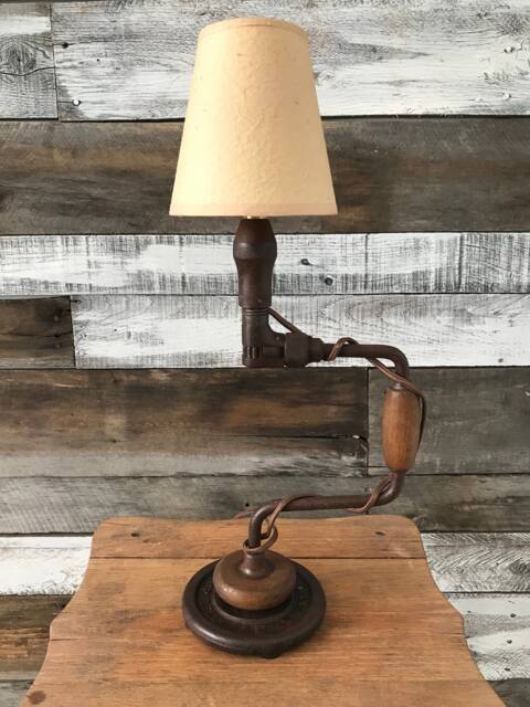 Vintage Hand Drill Table Lamp - image 1