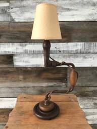 Vintage Hand Drill Table Lamp - thumbnail 1