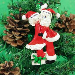 Personalized Pregnant Couple Christmas Ornament, Happy Family Tree Decoration - thumbnail 3