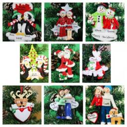 Personalized Pregnant Couple Christmas Ornament, Happy Family Tree Decoration - thumbnail 2