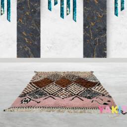 Yakiti - 5X7Ft Moroccan Rug, Beni Ourain Area Modern Wool Living Room Beniourain Handmade Soft Carpet, 163 cm X 204 - thumbnail 2