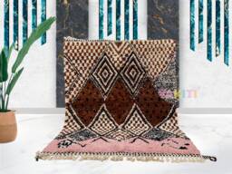 Yakiti - 5X7Ft Moroccan Rug, Beni Ourain Area Modern Wool Living Room Beniourain Handmade Soft Carpet, 163 cm X 204 - thumbnail 1