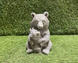 Concrete Bear With Baby Ornament Outdoor Garden Sculpture Frost Protected/D??cor Mama Mum Gift - thumbnail 1