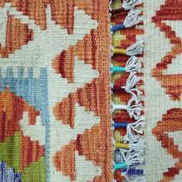 Runner Rug Classic, Handmade Artisan Afghan Turkish, Scandinavian, Navajo, Bohemian, Wool Flatweave Multicolour Kilim 193x69 cm - thumbnail 3
