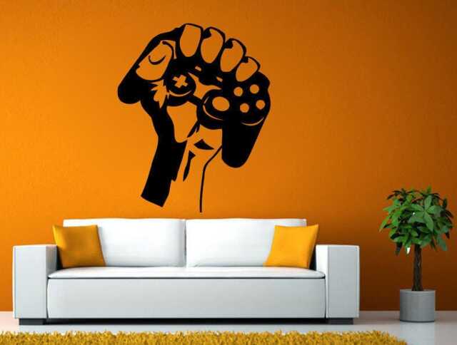 Video Game Controller Joystick Gamer Gaming We Love Let's Play Tv Wall Or Window Sticker Decal Vinyl Fathead Mural Decor L2028 - image 1