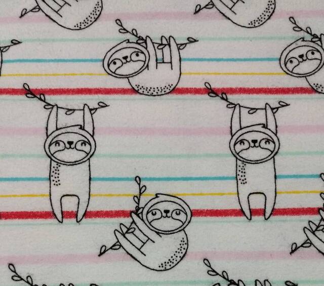 Sloth Flannel Crib Sheet Tropical Rainforest Baby Bedding - image 1