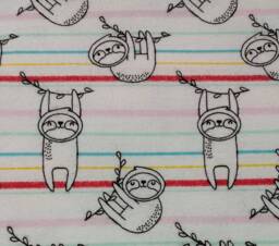 Sloth Flannel Crib Sheet Tropical Rainforest Baby Bedding - thumbnail 1