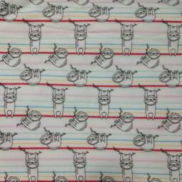 Sloth Flannel Crib Sheet Tropical Rainforest Baby Bedding - thumbnail 3