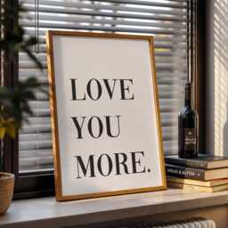 Love You More Art Print Hallway Typography Poster - thumbnail 1