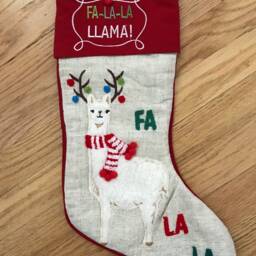 Adorable One Of A Kind Christmas Stockings. Choose Llama Stocking Or Dog For Someone Special - thumbnail 3