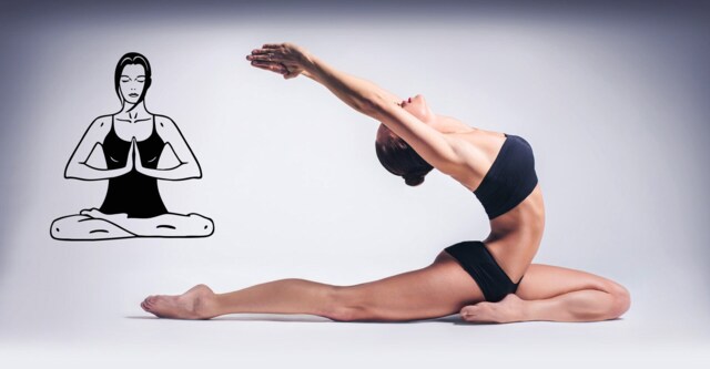 Yoga Pose Wall Decal Lotus Mandala, Removable Vinyl Decor T642 - image 1