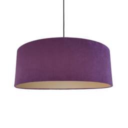 Extra Large Purple Velvet Lampshade With Champagne Lining - thumbnail 1