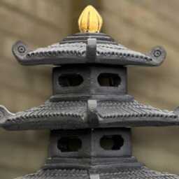 Massive Pagoda Sculpture Concrete Lantern Figurine Cement Asian Art Japanese Decoration Stone Oriental Lamp Statue Handmade - thumbnail 4