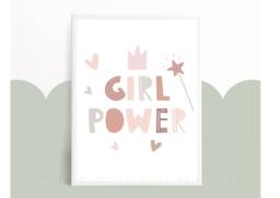 Girl Power Print , Nursery Decor, Playroom Prints, Nursery Girls Bedroom Wall Art - thumbnail 1