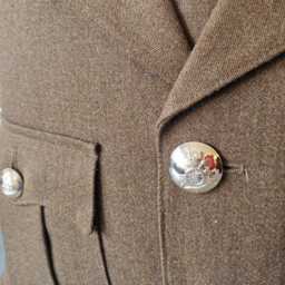 Upcycled Royal Artillery No2 Service Dress Uniform Cushion - thumbnail 2