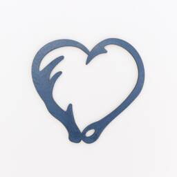 Wood Antler Hook Heart Marker, Milestone Blanket Month Baby Shower Gift, Photo Prop, Keepsake - thumbnail 3