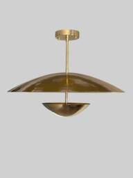 Vintage Brass Sputnik Ceiling Light - Mid-Century Modern 3-Light Fixture
