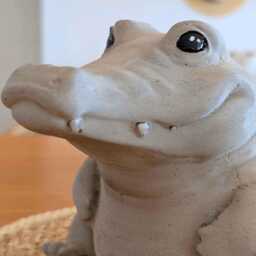 Handmade Concrete Crocodile Sculpture - Quirky Garden Decor - thumbnail 3