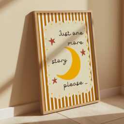 Just One More Story Print, Night Time Time, Book Corner Art, Colourful Children's Bedroom Decor, Nursery, Playroom Wall Art - thumbnail 3