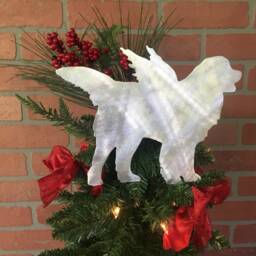 Landseer Ect, Dog Christmas Tree Topper, Yard Stake, Wall Or Shelf Art, Metal, Dog Lover, European Continental Type, Holiday - thumbnail 2