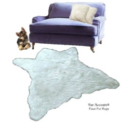 Plush Faux Fur Bear Skin Rug - Animal Pelt Shape, Usa Made - thumbnail 2