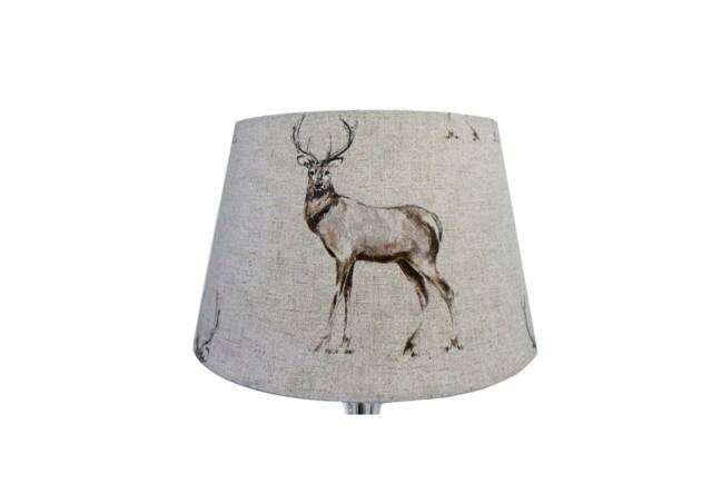 Fryetts Glencoe Linen Lampshade, Stag Wildlife, Handmade in UK - image 1