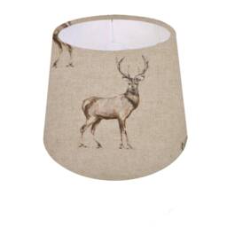 Fryetts Glencoe Linen Lampshade, Stag Wildlife, Handmade in UK - thumbnail 2