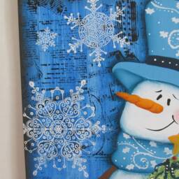 Lacey Snowman Wooden Holiday Door Hanger - thumbnail 2