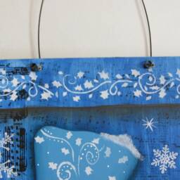 Lacey Snowman Wooden Holiday Door Hanger - thumbnail 3