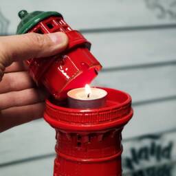 Original Handmade Ceramic Gift Lighthouse Model Miniature Candle Holder Kolkas Latvia. Handmade in Suvena - thumbnail 2