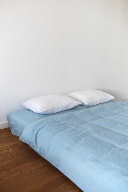 Linen Duvet Cover Patina Blue Teal Washed 100% European Bedding Us King Queen Full Twin Oeko-Tex Natural Gift - image 1