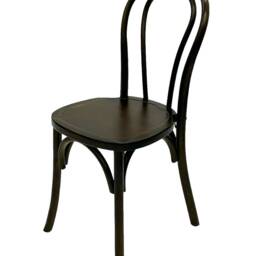 Dark Bentwood Dining Chair Rustic Stacking Wooden Chair - thumbnail 2
