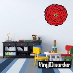 Sugar Skull Element Wall Decal - Fabric Vinyl Removable & Reusable Sugarskullelementuscolor006Et
