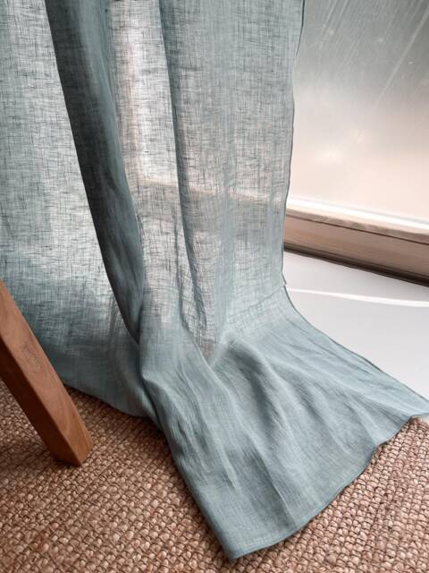Custom Linen Curtain, Washed Drapery For Living Room, Handmade Drapes - 1 Pcs - image 1