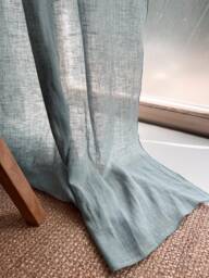 Custom Linen Curtain, Washed Drapery For Living Room, Handmade Drapes - 1 Pcs - thumbnail 1