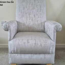Laura Ashley Josette Fabric Adult Chairs Armchairs Accent Statement Bedroom Nursery Living Room Duck Egg Midnight Navy Grey Blue Small Retro - thumbnail 4