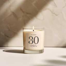 Thirty & Fabulous Candle - Funny 30Th Birthday Gift For Her - Milestone Soy Wax Scented Handmade in The UK - thumbnail 3