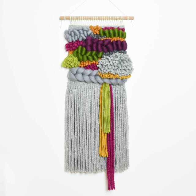 Colorful Bohemian Woven Wall Hanging Chunky Macrame Tapestry - image 1