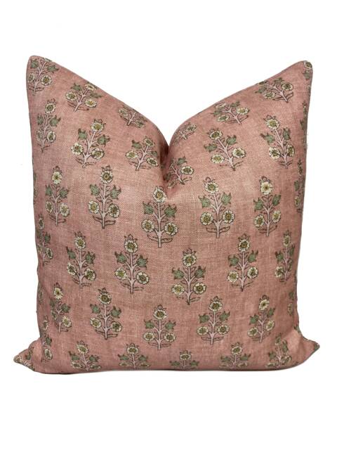 G.p & J Baker Poppy Sprig Blush Pink Double Sided Cushion Cover Pillow - image 1