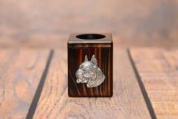 Boxer - Wooden Candlestick With Dog, Souvenir, Decoration, Limited Edition, Collection - thumbnail 1