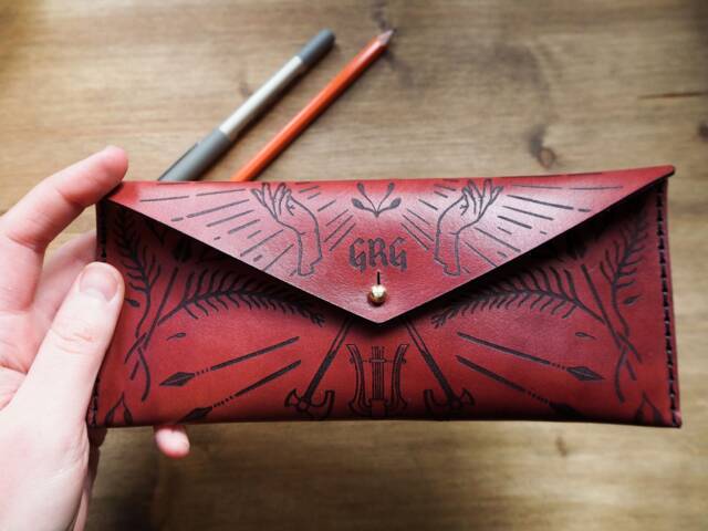 D&d Leather Pencil Case, Dice Case - image 1