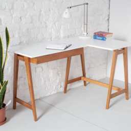 Corner Desk Luka W 135cm X D 85 cm - Oak, Right Side - thumbnail 1