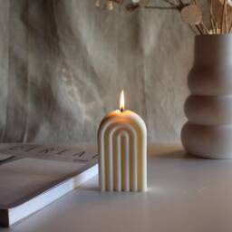 Arch Candle, Rainbow Aesthetic Minimalist Decorative Home Decor, Scented Pillar Candle - thumbnail 2