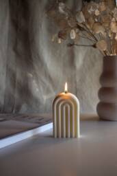 Arch Candle, Rainbow Aesthetic Minimalist Decorative Home Decor, Scented Pillar Candle - thumbnail 1