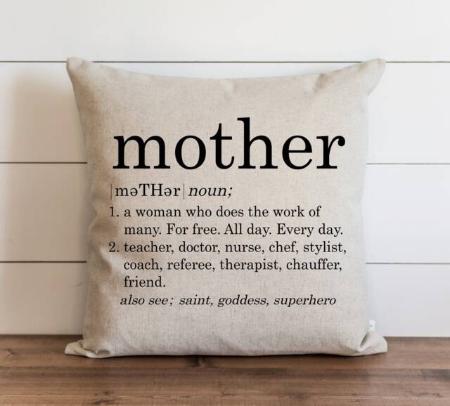 Mother Definition Pillow Cover - Gift For Mom Mothers Day Gifts Throw Pillows 20x20 18x18 Home Decor - image 1
