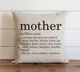 Mother Definition Pillow Cover - Gift For Mom Mothers Day Gifts Throw Pillows 20x20 18x18 Home Decor - thumbnail 1